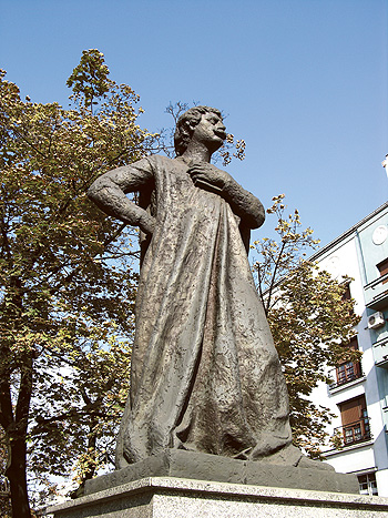 Monument of Rigas Feraios in Belgrade, at the beginning of the street carrying his name